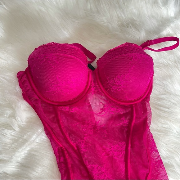 Cranberry Pink Sheer babydoll - Picture 5 of 5